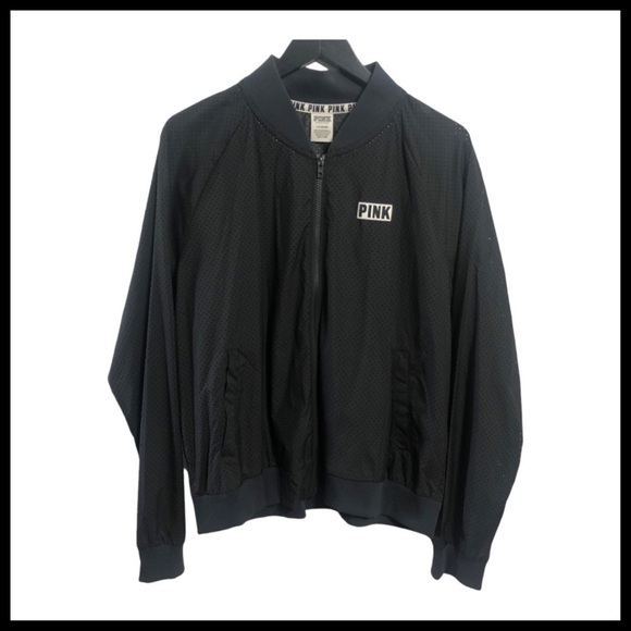 PINK by VS NWOT Perforated Bomber Jacket - Picture 1 of 6